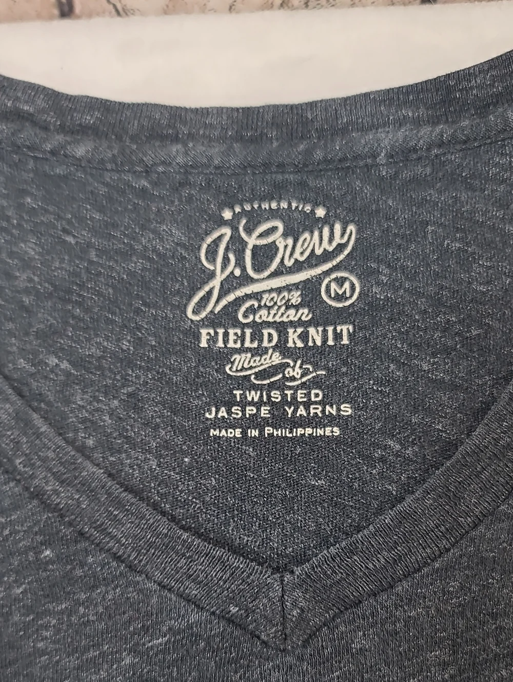J Crew Mens' Soft Knit Cotton V-Neck Relaxed Field Knit Short Sleeve Tee Black